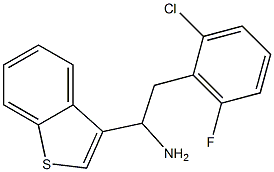 1-(1-benzothiophen-3-yl)-2-(2-chloro-6-fluorophenyl)ethan-1-amine 구조식 이미지