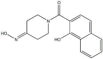 1-(1-hydroxy-2-naphthoyl)piperidin-4-one oxime Structure