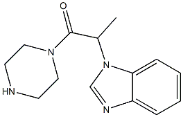 1-(1-methyl-2-oxo-2-piperazin-1-ylethyl)-1H-benzimidazole 구조식 이미지