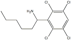 1-(2,3,5,6-tetrachlorophenyl)hexan-1-amine Structure