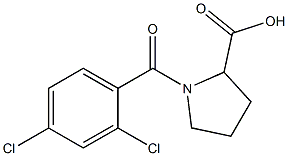 1-(2,4-dichlorobenzoyl)pyrrolidine-2-carboxylic acid 구조식 이미지