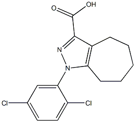 1-(2,5-dichlorophenyl)-1,4,5,6,7,8-hexahydrocyclohepta[c]pyrazole-3-carboxylic acid Structure