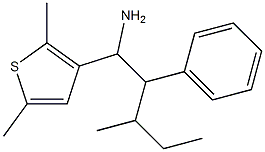 1-(2,5-dimethylthiophen-3-yl)-3-methyl-2-phenylpentan-1-amine 구조식 이미지
