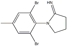 1-(2,6-dibromo-4-methylphenyl)pyrrolidin-2-imine Structure