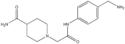 1-(2-{[4-(aminomethyl)phenyl]amino}-2-oxoethyl)piperidine-4-carboxamide 구조식 이미지