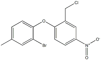 1-(2-bromo-4-methylphenoxy)-2-(chloromethyl)-4-nitrobenzene 구조식 이미지