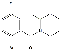 1-(2-bromo-5-fluorobenzoyl)-2-methylpiperidine 구조식 이미지