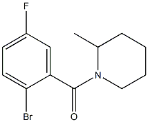 1-(2-bromo-5-fluorobenzoyl)-2-methylpiperidine Structure