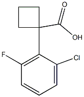 1-(2-chloro-6-fluorophenyl)cyclobutane-1-carboxylic acid 구조식 이미지