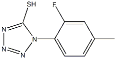 1-(2-fluoro-4-methylphenyl)-1H-1,2,3,4-tetrazole-5-thiol 구조식 이미지