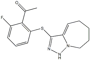 1-(2-fluoro-6-{5H,6H,7H,8H,9H-[1,2,4]triazolo[3,4-a]azepin-3-ylsulfanyl}phenyl)ethan-1-one Structure