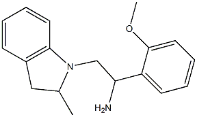 1-(2-methoxyphenyl)-2-(2-methyl-2,3-dihydro-1H-indol-1-yl)ethan-1-amine 구조식 이미지