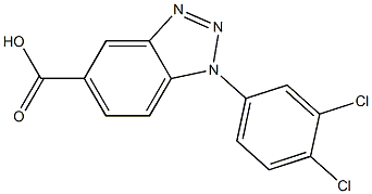 1-(3,4-dichlorophenyl)-1H-1,2,3-benzotriazole-5-carboxylic acid 구조식 이미지