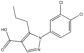 1-(3,4-dichlorophenyl)-5-propyl-1H-pyrazole-4-carboxylic acid 구조식 이미지