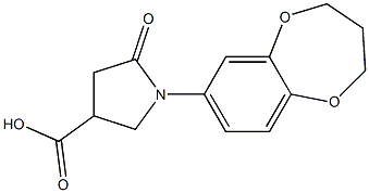 1-(3,4-dihydro-2H-1,5-benzodioxepin-7-yl)-5-oxopyrrolidine-3-carboxylic acid Structure