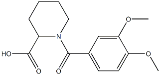 1-(3,4-dimethoxybenzoyl)piperidine-2-carboxylic acid Structure