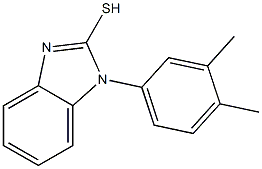 1-(3,4-dimethylphenyl)-1H-1,3-benzodiazole-2-thiol 구조식 이미지