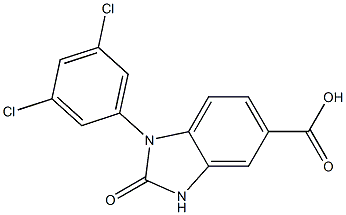 1-(3,5-dichlorophenyl)-2-oxo-2,3-dihydro-1H-1,3-benzodiazole-5-carboxylic acid Structure