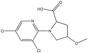 1-(3,5-dichloropyridin-2-yl)-4-methoxypyrrolidine-2-carboxylic acid 구조식 이미지