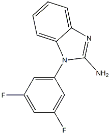 1-(3,5-difluorophenyl)-1H-1,3-benzodiazol-2-amine 구조식 이미지