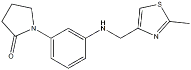 1-(3-{[(2-methyl-1,3-thiazol-4-yl)methyl]amino}phenyl)pyrrolidin-2-one 구조식 이미지