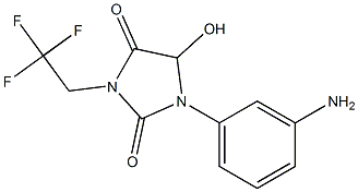1-(3-aminophenyl)-5-hydroxy-3-(2,2,2-trifluoroethyl)imidazolidine-2,4-dione 구조식 이미지