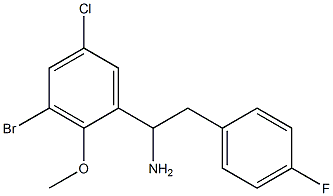 1-(3-bromo-5-chloro-2-methoxyphenyl)-2-(4-fluorophenyl)ethan-1-amine Structure