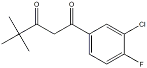 1-(3-chloro-4-fluorophenyl)-4,4-dimethylpentane-1,3-dione Structure