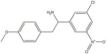 1-(3-chloro-5-nitrophenyl)-2-(4-methoxyphenyl)ethan-1-amine 구조식 이미지