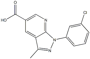 1-(3-chlorophenyl)-3-methyl-1H-pyrazolo[3,4-b]pyridine-5-carboxylic acid Structure