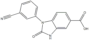 1-(3-cyanophenyl)-2-oxo-2,3-dihydro-1H-1,3-benzodiazole-5-carboxylic acid Structure