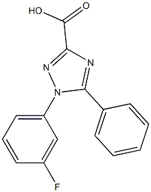 1-(3-fluorophenyl)-5-phenyl-1H-1,2,4-triazole-3-carboxylic acid 구조식 이미지