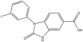 1-(3-iodophenyl)-2-oxo-2,3-dihydro-1H-1,3-benzodiazole-5-carboxylic acid 구조식 이미지