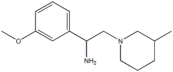 1-(3-methoxyphenyl)-2-(3-methylpiperidin-1-yl)ethanamine 구조식 이미지