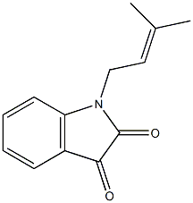 1-(3-methylbut-2-en-1-yl)-2,3-dihydro-1H-indole-2,3-dione Structure