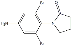 1-(4-amino-2,6-dibromophenyl)pyrrolidin-2-one 구조식 이미지