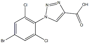 1-(4-bromo-2,6-dichlorophenyl)-1H-1,2,3-triazole-4-carboxylic acid 구조식 이미지