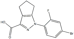 1-(4-bromo-2-fluorophenyl)-1,4,5,6-tetrahydrocyclopenta[c]pyrazole-3-carboxylic acid Structure