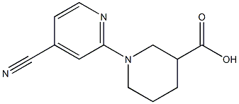 1-(4-cyanopyridin-2-yl)piperidine-3-carboxylic acid Structure