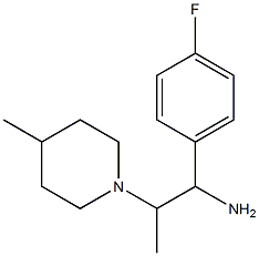 1-(4-fluorophenyl)-2-(4-methylpiperidin-1-yl)propan-1-amine Structure