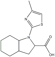 1-(4-methyl-1,3-thiazol-2-yl)octahydro-1H-indole-2-carboxylic acid Structure