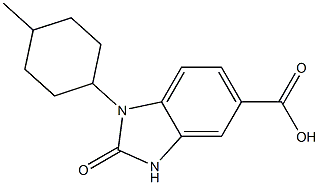 1-(4-methylcyclohexyl)-2-oxo-2,3-dihydro-1H-1,3-benzodiazole-5-carboxylic acid Structure