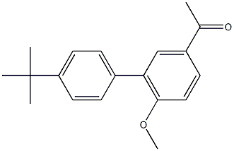 1-(4'-tert-butyl-6-methoxy-1,1'-biphenyl-3-yl)ethanone Structure