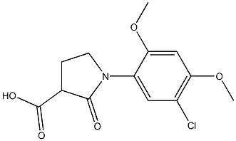 1-(5-chloro-2,4-dimethoxyphenyl)-2-oxopyrrolidine-3-carboxylic acid Structure