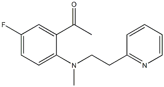 1-(5-fluoro-2-{methyl[2-(pyridin-2-yl)ethyl]amino}phenyl)ethan-1-one Structure