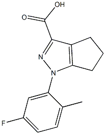 1-(5-fluoro-2-methylphenyl)-1,4,5,6-tetrahydrocyclopenta[c]pyrazole-3-carboxylic acid Structure