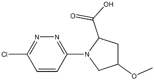 1-(6-chloropyridazin-3-yl)-4-methoxypyrrolidine-2-carboxylic acid Structure