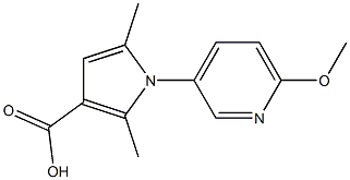 1-(6-methoxypyridin-3-yl)-2,5-dimethyl-1H-pyrrole-3-carboxylic acid 구조식 이미지