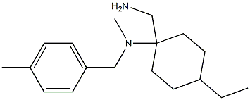 1-(aminomethyl)-4-ethyl-N-methyl-N-[(4-methylphenyl)methyl]cyclohexan-1-amine Structure