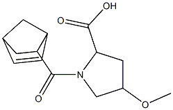 1-(bicyclo[2.2.1]hept-5-en-2-ylcarbonyl)-4-methoxypyrrolidine-2-carboxylic acid Structure